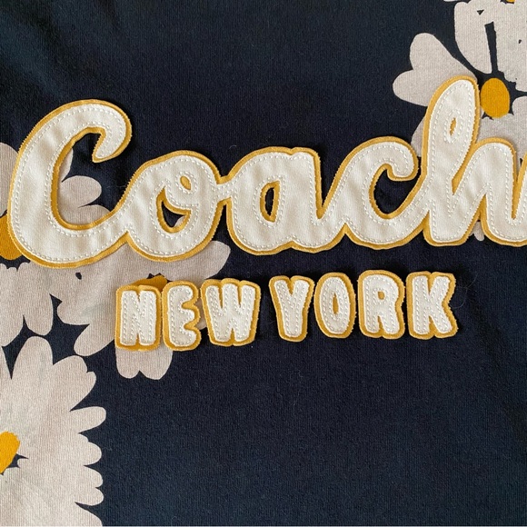Coach Floral Cropped Signature Script T Shirt - Picture 5 of 12